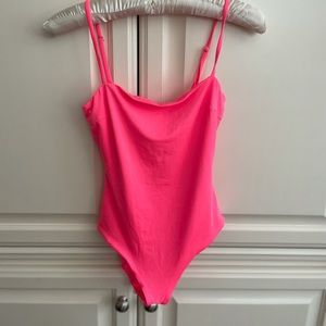 Princess Polly neon pink body suit